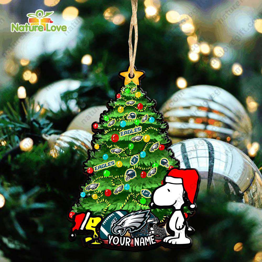 Philadelphia Eagles Custom Snoopy Peanuts Christmas Ornament Xmas Tree Decorations
