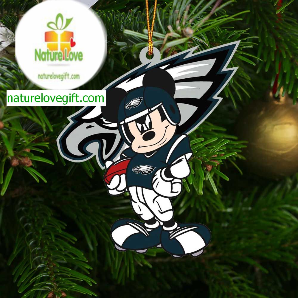 Philadelphia Eagles Disney Mickey Mouse NFL Christmas Tree Decoration Ornament