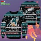 Philadelphia Eagles Merrykissmyass Funny Santa Claus Christmas Ugly Sweater
