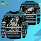 Philadelphia Eagles Merrykissmyass Funny Santa Claus Christmas Ugly Sweater