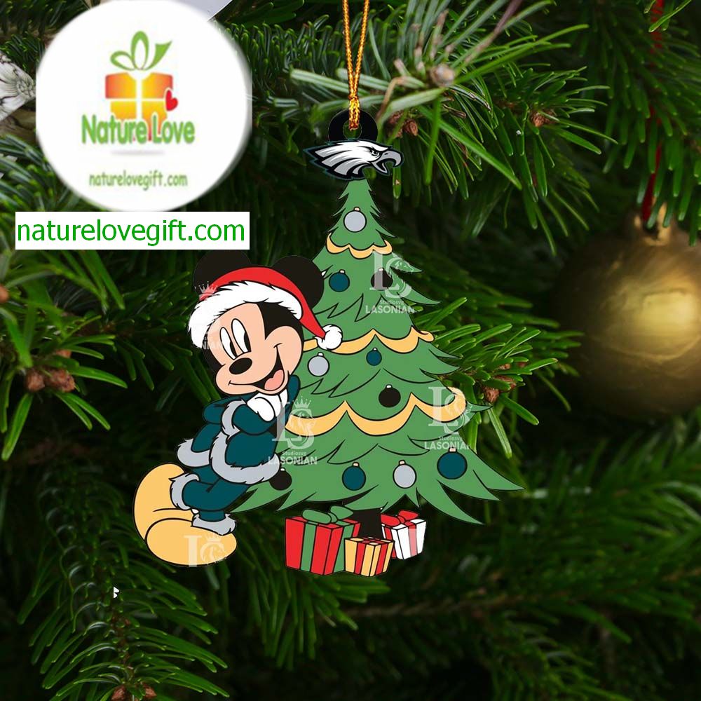 Philadelphia Eagles Mickey Mouse NFL Christmas Tree Decor Ornament
