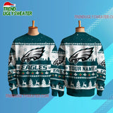 Personalized Philadelphia Eagles Nfl Snow Ugly Christmas Sweater