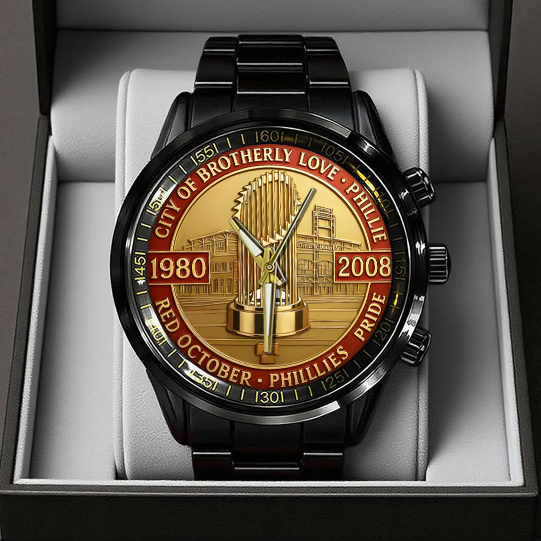 Philadelphia Phillies Black Stainless Steel Watch – TANTN16087