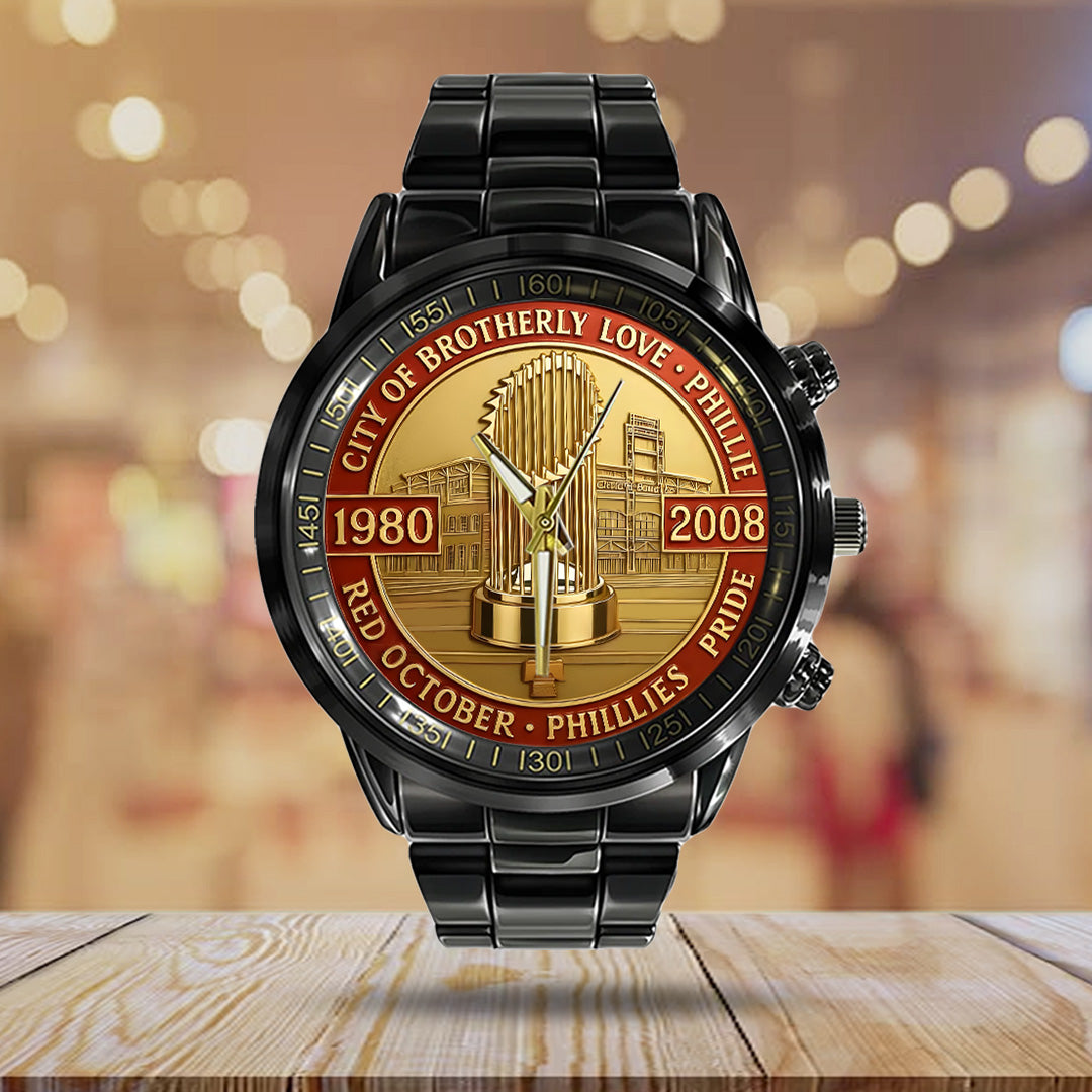Philadelphia Phillies Black Stainless Steel Watch – TANTN16087