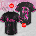 Personalized Philadelphia Phillies x Breast Cancer Awareness Baseball Jersey – MAITM12933