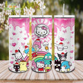 Pink Christmas 20oz Skinny Hello Kitty Tumbler 3D Dripping Tumblers