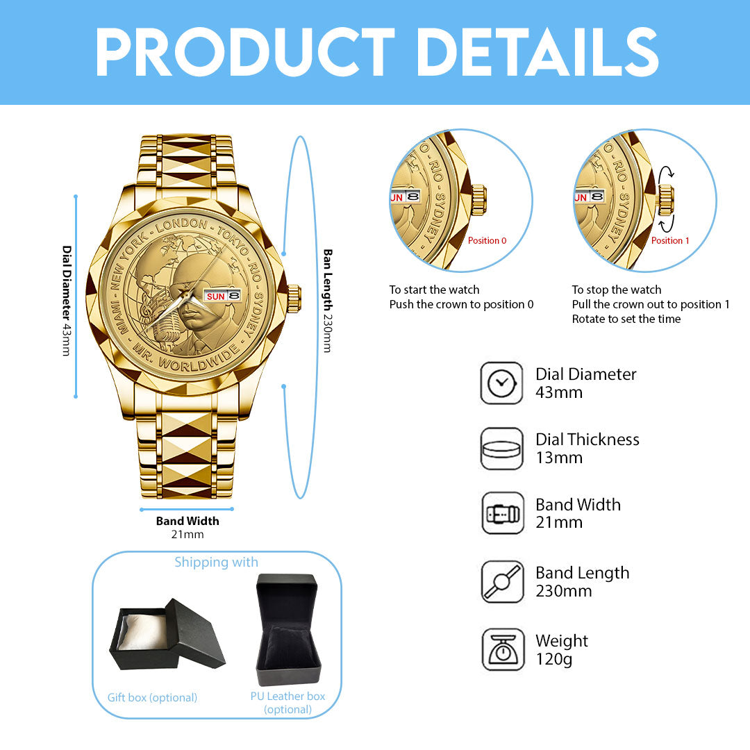 Pitbull Alloy Luxury Quartz Watch – GNE4883