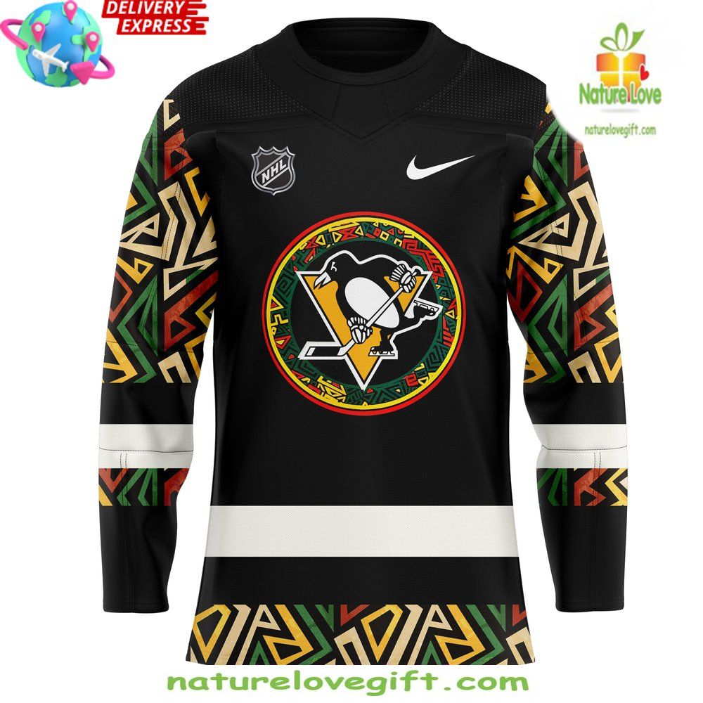 Pittsburgh Penguins Black Hockey History Night Jersey NHL