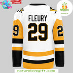 Marc-Andre Fleury Penguins White Hockey Jersey