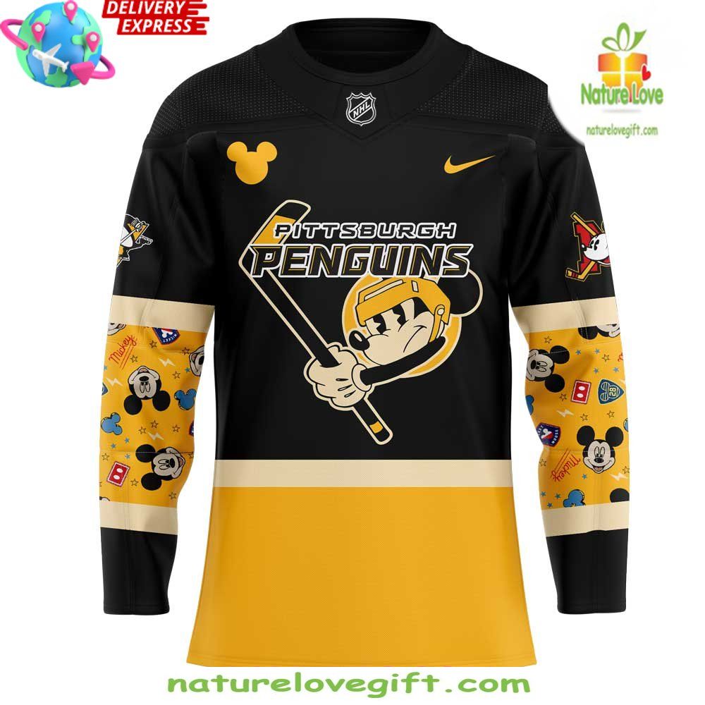 Pittsburgh Penguins Mickey Mouse Hockey Jersey Disney NHL