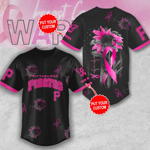Personalized Pittsburgh Pirates x Breast Cancer Awareness Baseball Jersey – MAITM12934