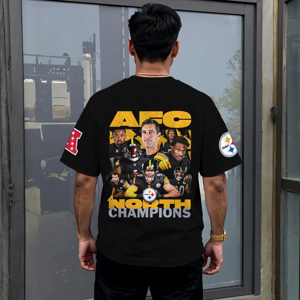 Pittsburgh Steelers 2025 AFC North Champions 3D Apparel – MAITM14337