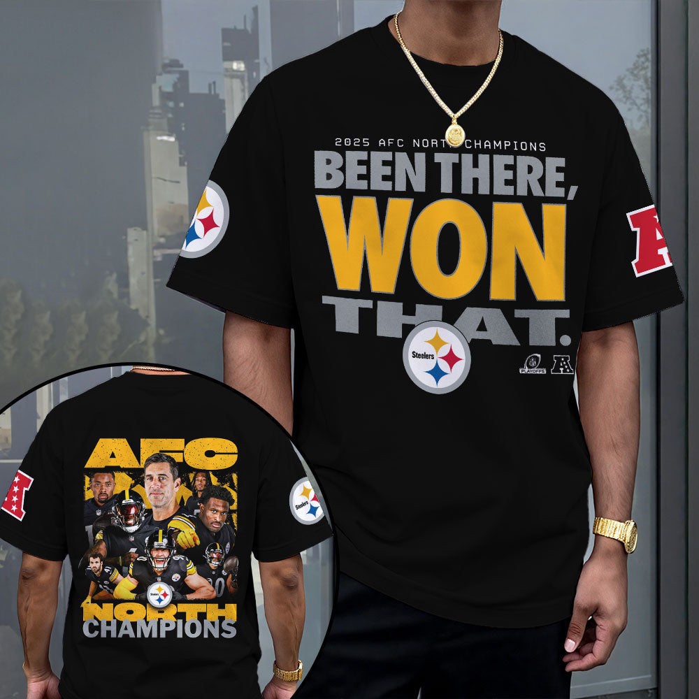Pittsburgh Steelers 2025 AFC North Champions 3D Apparel – MAITM14337
