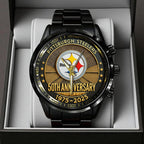 Pittsburgh Steelers The Terrible Towel 2025 Black Stainless Steel Watch – TANTN16139