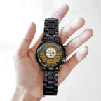 Pittsburgh Steelers The Terrible Towel 2025 Black Stainless Steel Watch – TANTN16139