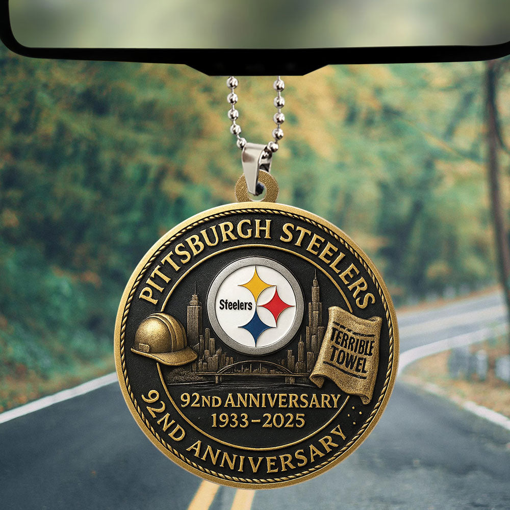 Pittsburgh Steelers Custom Shape 2-sided Acrylic Car Ornament – HOATT13441