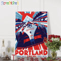 Portland E-Prix June 29-30 2024 Portland International Raceway Wall Art Poster Canvas