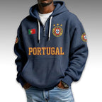 Portugal World Cup 2026 Waffle Quarter Zip Hoodie
