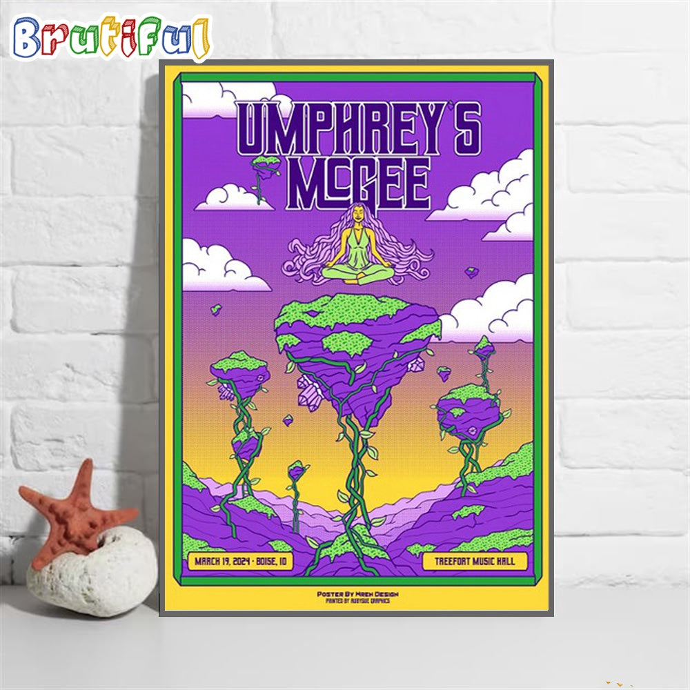 Poster Umphrey’s McGee March 19 2024 Treefort Music Hall Boise Wall Art Poster Canvas