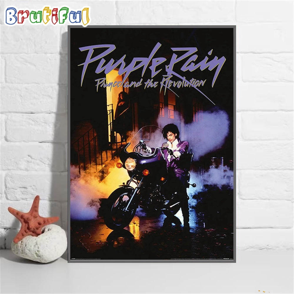 Prince Purple Rain His Royal Badness 2024 Wall Art Poster Canvas