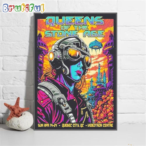 Queens Of The Stone Age Quebec City Wall Art Poster Canvas