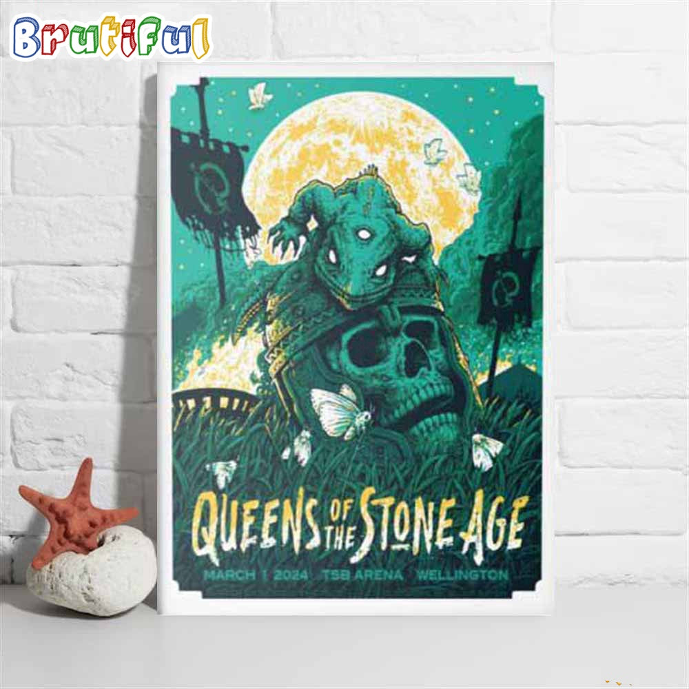 Queens Of The Stone Age TSB Arena Wellngton March 1 2024 Poster Canvas
