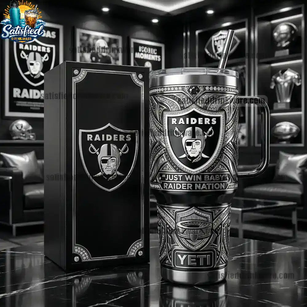 Raiders 40oz Collector Edition With Handle Yeti Tumbler