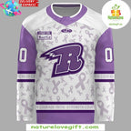 2026 Rapid City Rush Hockey Jersey Cancer Awareness