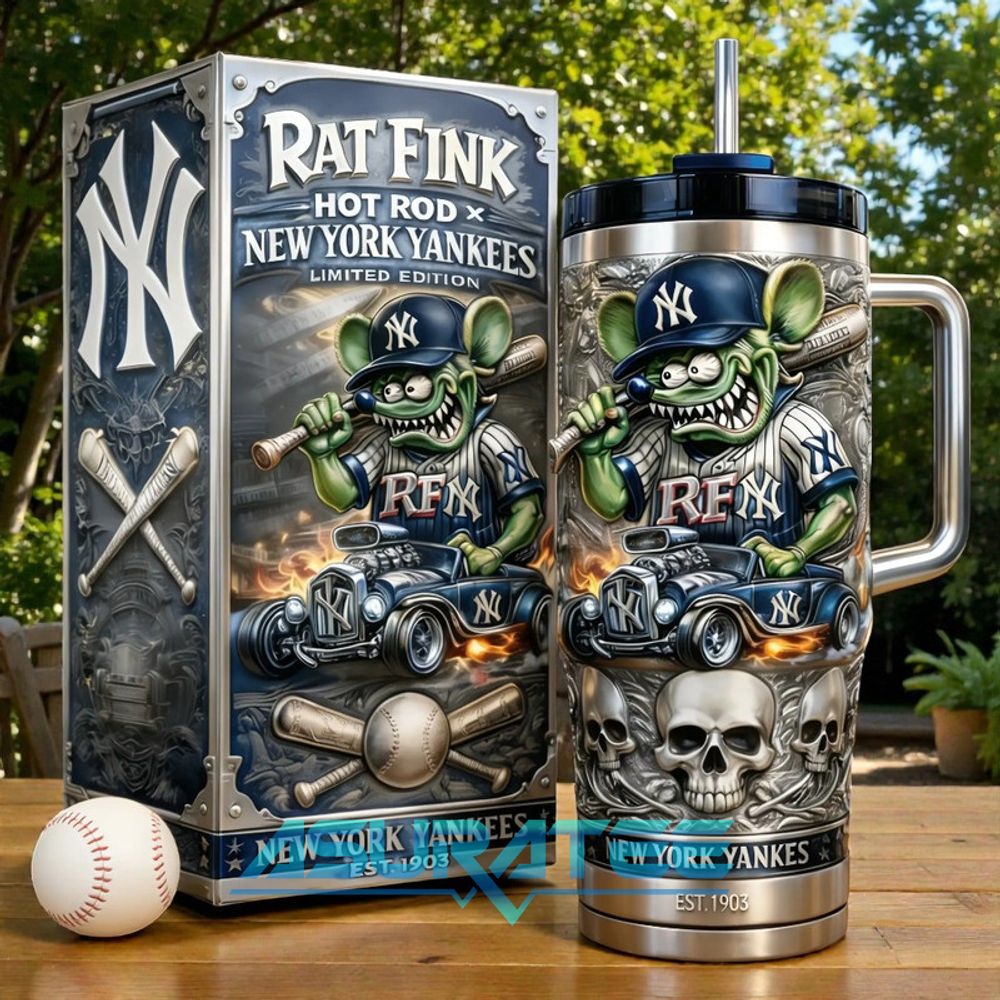 Rat Fink × New York Yankees Collaboration YETI Tumbler