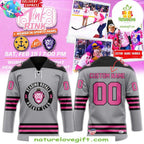 Reading Royals 2026 Pink in the Rink Grey Hockey Jersey
