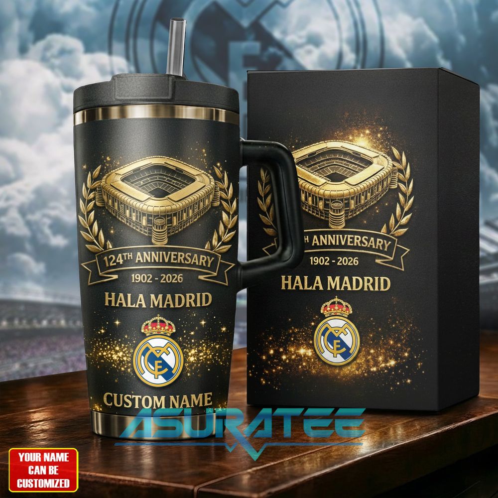 Real Madrid 124th Anniversary 2026 Limited Tumbler 40oz
