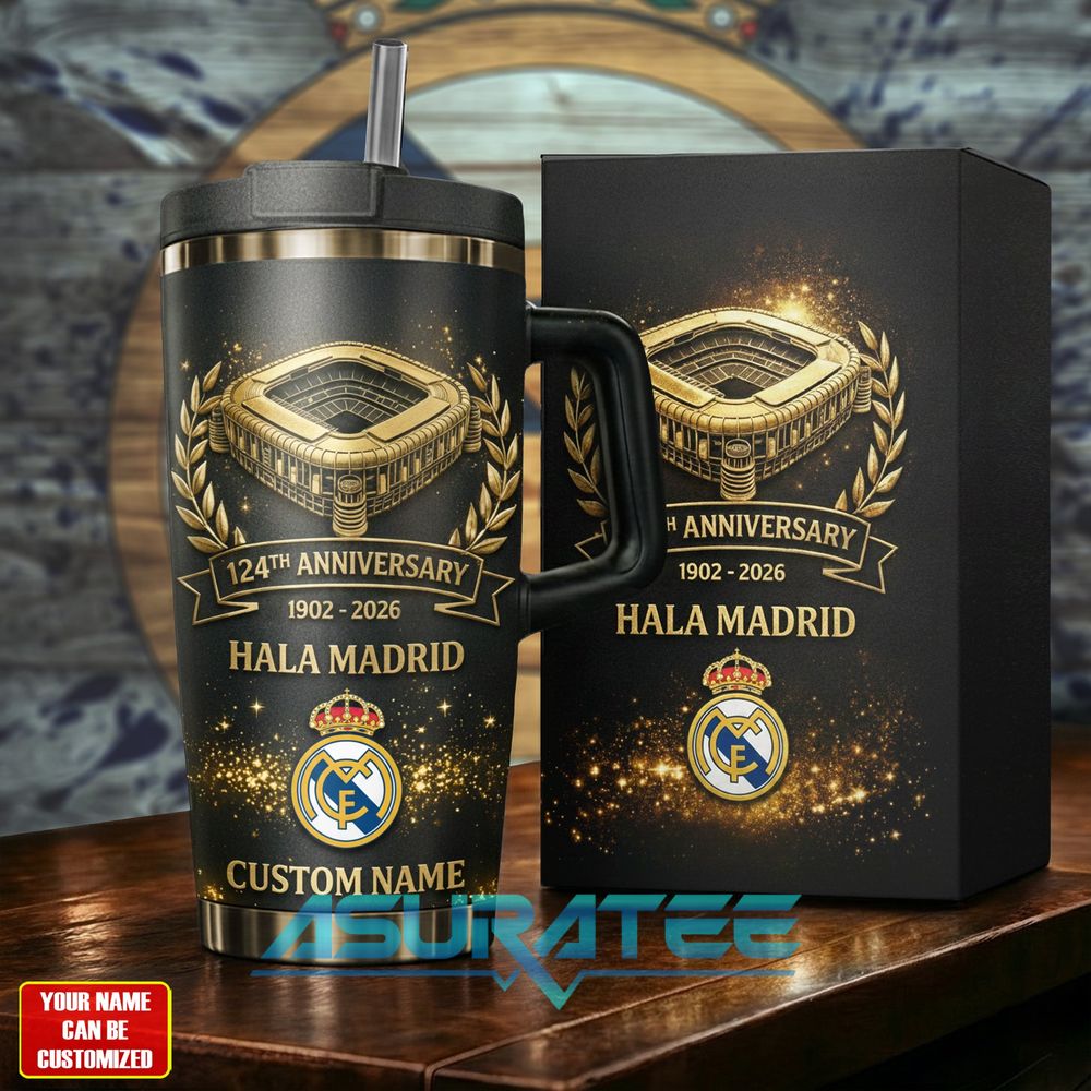 Real Madrid 124th Anniversary 2026 Limited Tumbler 40oz