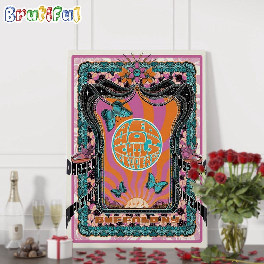 Red Hot Chili Peppers July 12 2024 Buffalo New York Tour Wall Art Poster Canvas