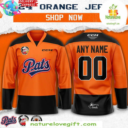 Regina Pats 2026 Orange Hockey Jersey Project Edition