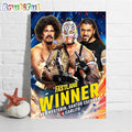 Rey Mysterio Santos Escobar And Carlito Are Winners at WWE Fastlane Wall Art Poster Canvas