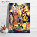 Rey Mysterio Will Defend US Title Against Logan Paul At WWE Crown Jewel Wall Art Poster Canvas