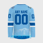 Roanoke Rail Yard Dawgs 2025 Light Blue Hockey Jersey