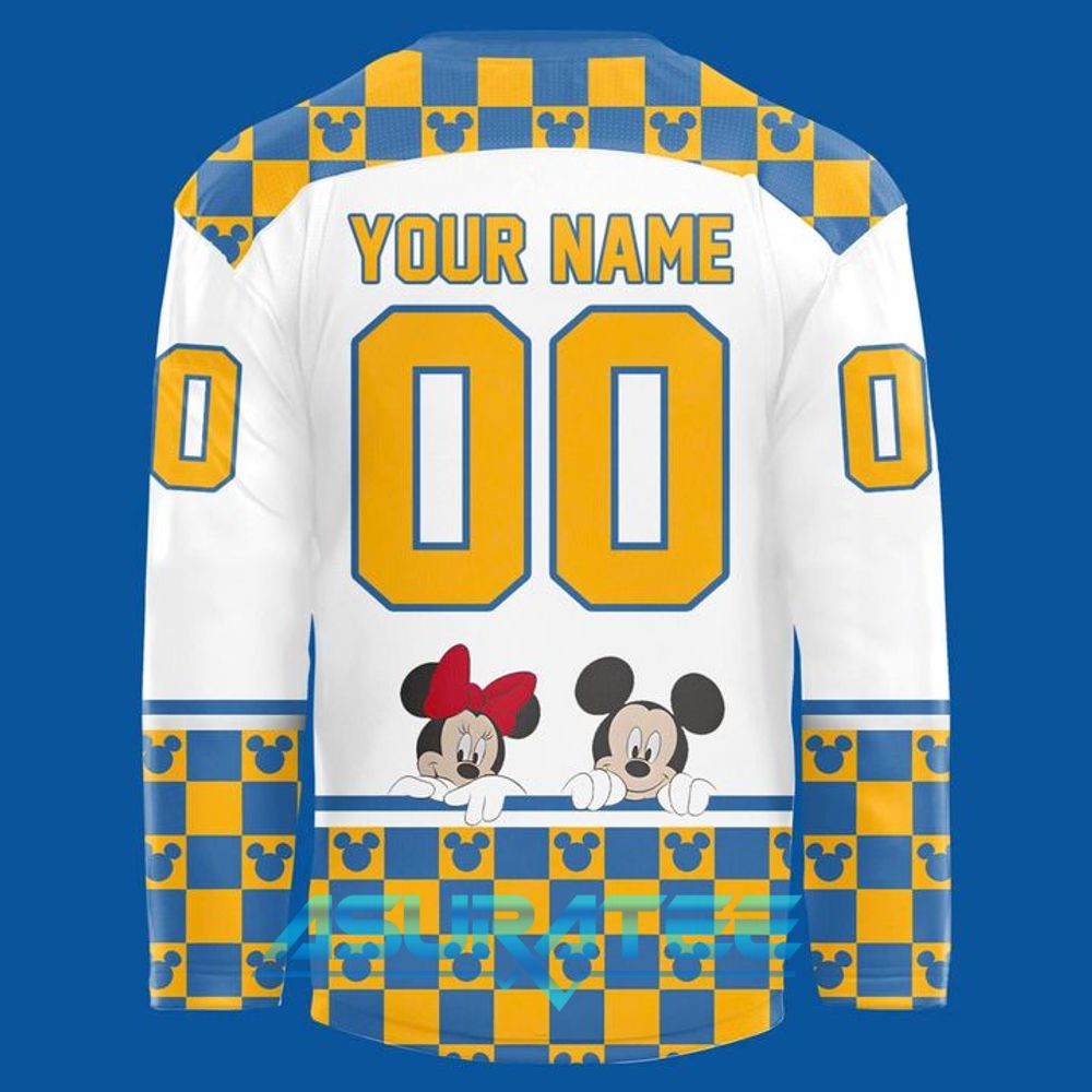 Roanoke Rail Yard Dawgs 2025 Mickey Mouse & Friends Hockey Jersey