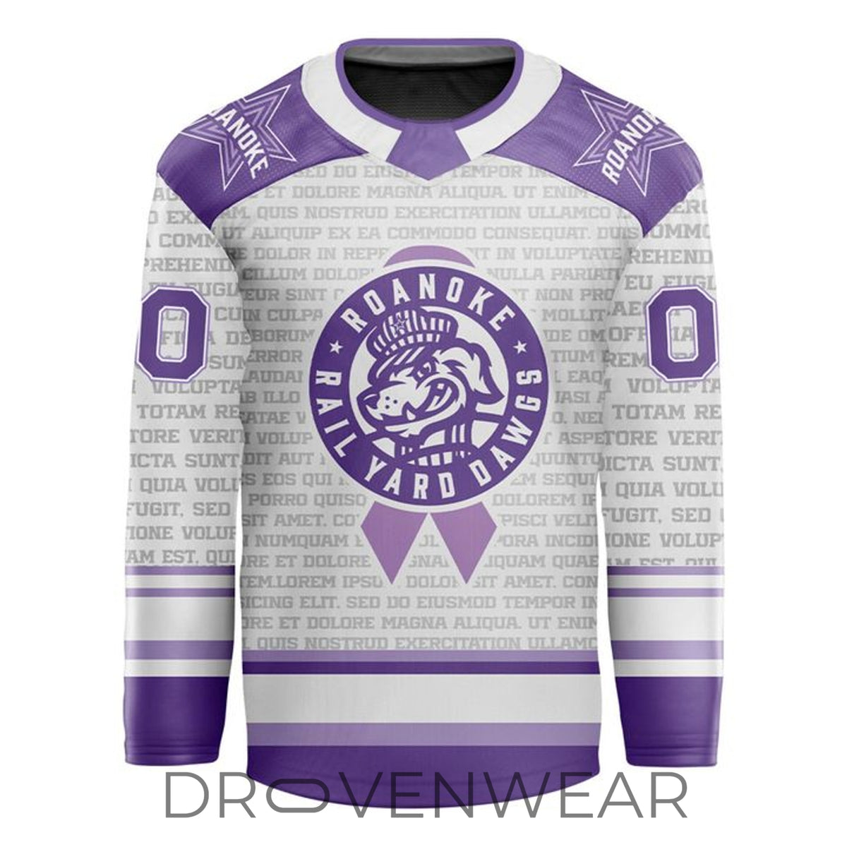 Roanoke Rail Yard Dawgs 2026 Stick It To Cancer Night Hockey Jersey