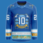 Roanoke Rail Yard Dawgs Blue 10 Year Hockey Jersey 2026