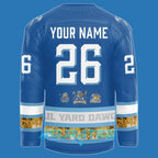Roanoke Rail Yard Dawgs Blue 10 Year Hockey Jersey 2026