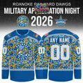 Roanoke Rail Yard Dawgs x Military Appreciation Night 2026 Hockey Jersey