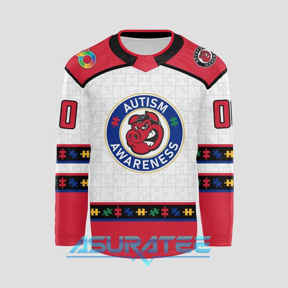 Rockford IceHogs 2026 Autism Awareness Specialty Hockey Jersey