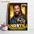 Roman Reigns And Still Undisputed WWE Universal Champion At WWE WrestleMania Goes Hollywood Wall Art Poster Canvas