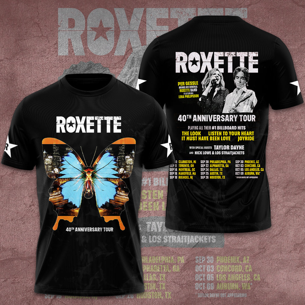 Roxette 40th Anniversary Tour 2026 3D Apparel – GNE7583