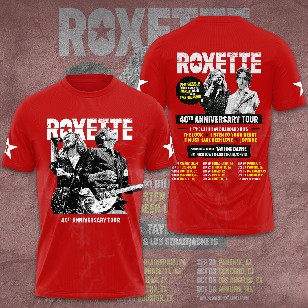 Roxette 40th Anniversary Tour 2026 3D Apparel – GNE7721