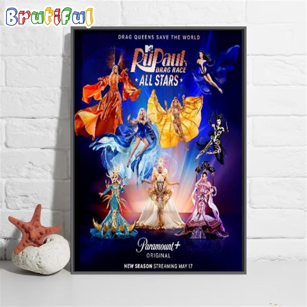 Rupaul’s Drag Race All Star New Season May 2024 Wall Art Poster Canvas