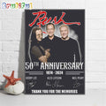 Rush 50th Anniversary 1974-2024 Thank You For The Memories Wall Art Poster Canvas