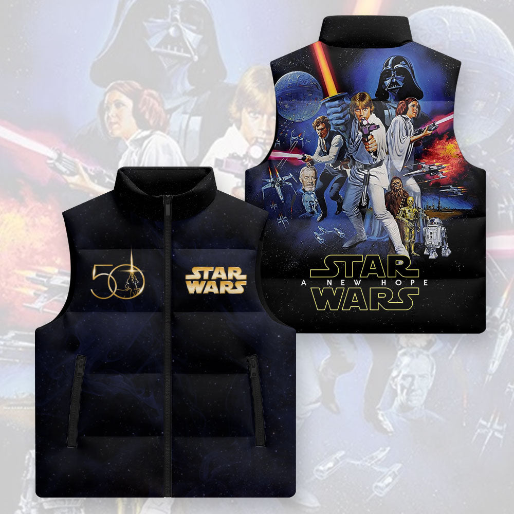 Star Wars 50th Anniversary 2027 3D Sleeveless Down Jacket – TMTHU1654