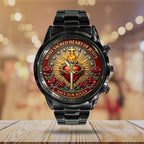 Sacred Heart of Jesus Black Stainless Steel Watch – TANTN21227